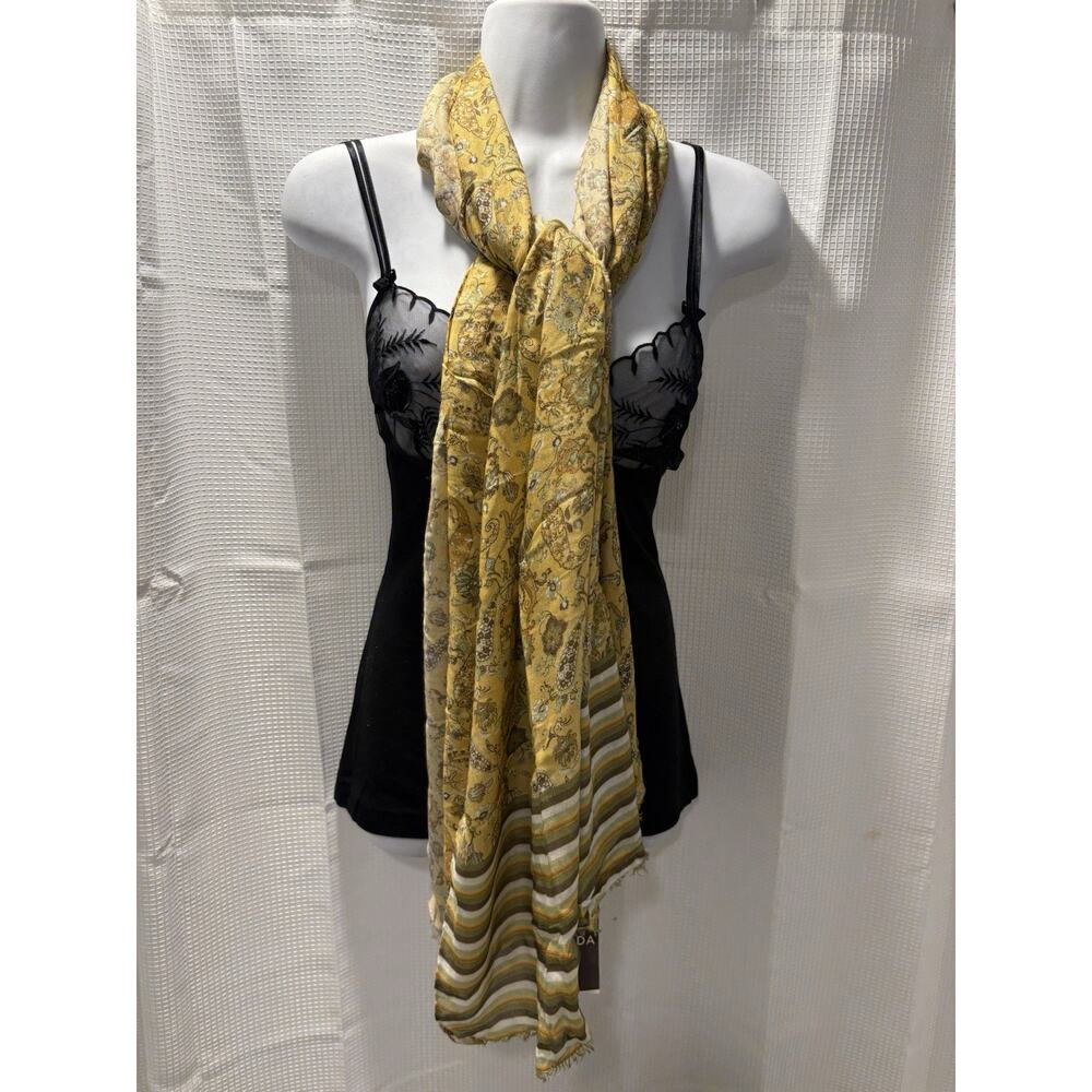 RODA Scarf Paisley Stripe Italy Silk Blend Old Money Luxury Forest Fairy goblin